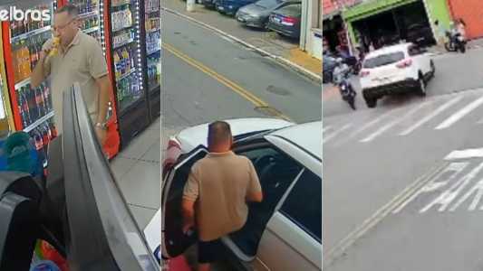 Motorista que matou duas crianças em SP é flagrado bebendo antes do atropelamento