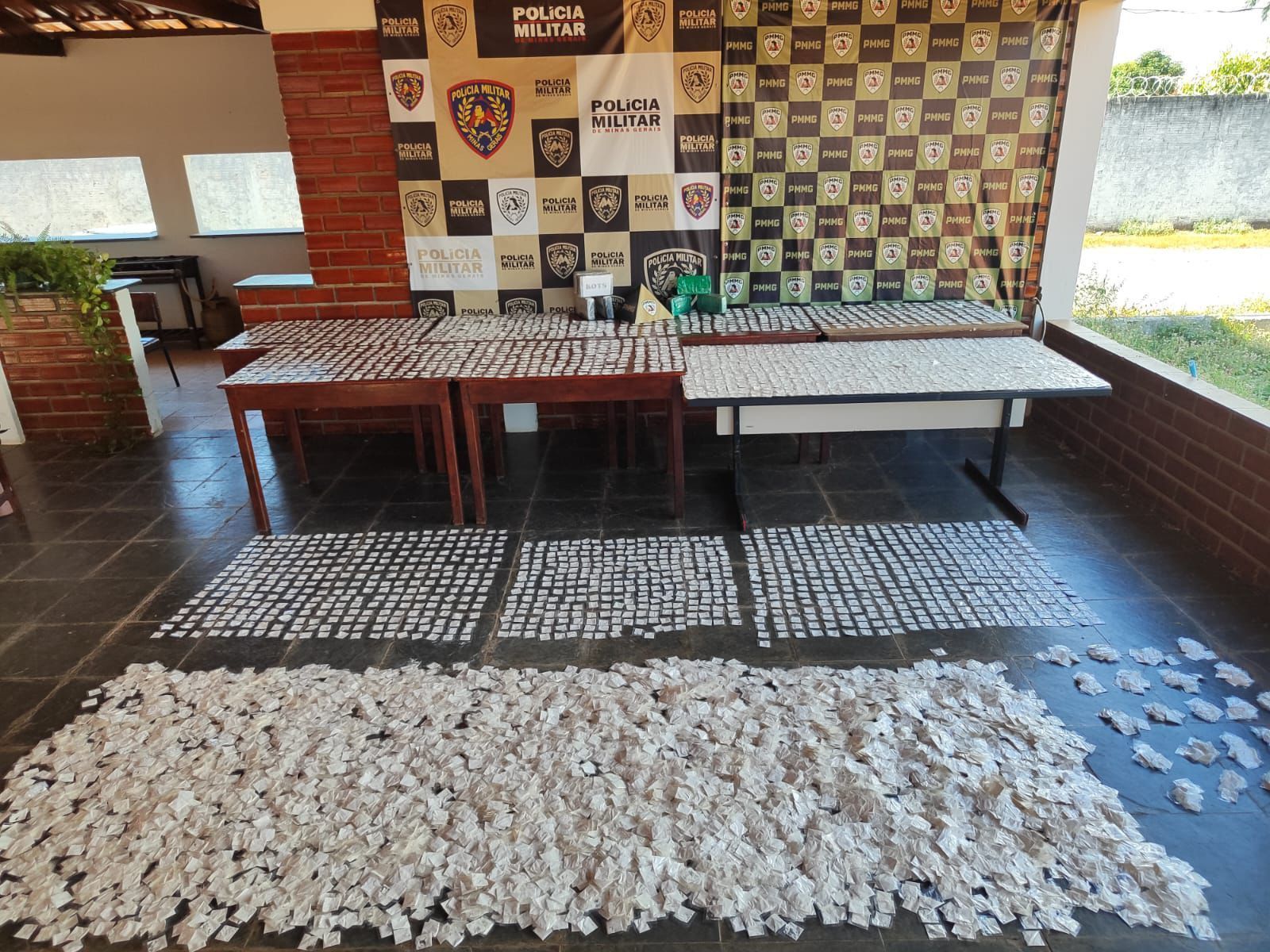PM apreende mais de 10 mil papelotes de cocaína em área de mata em Januária