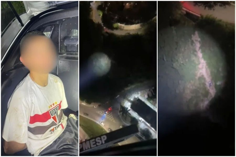Gangue 'quebra-vidro': helicóptero da PM ajuda a prender suspeito em SP