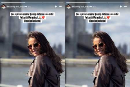 Publicação de Diogo Nogueira parabenizando Paolla Oliveira • Reprodução | Redes Sociais