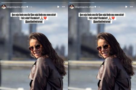 Publicação de Diogo Nogueira parabenizando Paolla Oliveira • Reprodução | Redes Sociais