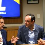 Roscoe e Flávio Bolsonaro participam de lançamento de Domingos Sávio ao Senado