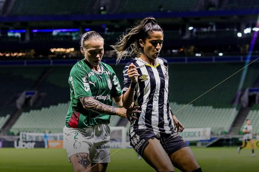 Palmeiras tem atleta expulsa, empata com Santos e perde chance no Brasileiro Feminino