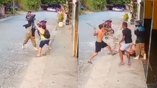 Vídeo flagra momento em que homem tenta matar a ex com machado e é morto em MG