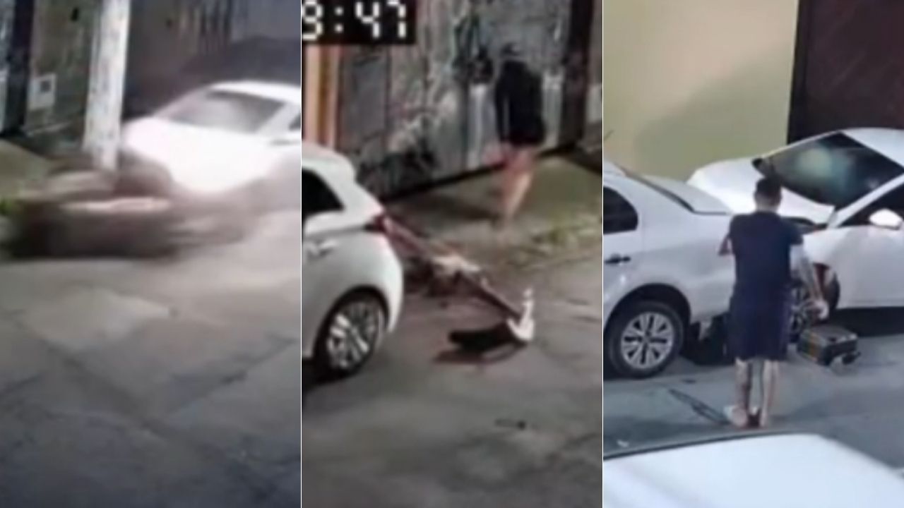 Vídeo flagra momento em que mulher é perseguida e atropelada pelo ex-namorado em SP