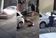 Vídeo flagra momento em que mulher é perseguida e atropelada pelo ex-namorado em SP