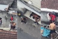 Vídeo mostra fuga por telhados antes de prisão de traficantes do CV no Rio