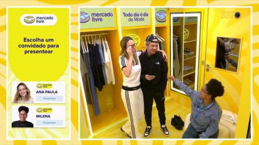 Ana Paula, Juliano e Milena em dinâmica do BBB 26