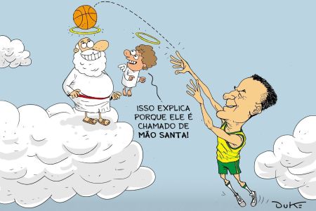 Charge do Duke homenageia Oscar Schmidt