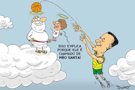 Charge do Duke homenageia Oscar Schmidt