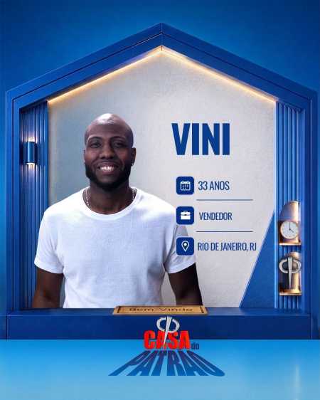 O vendedor Vini, de 33 anos, do Rio de Janeiro • Divulgação / Casa do Patrão / Record