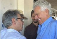 Adversários na corrida pelo Planalto, Zema e Caiado dividem palanque em Uberaba