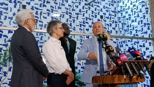 Coletiva da oposição no Congresso Nacional