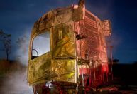 Incêndio atinge cavalo mecânico na MGC-135, próximo ao km 473