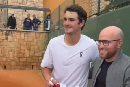 João Fonseca e Thiago Scuro durante o Masters de Monte Carlo 2026