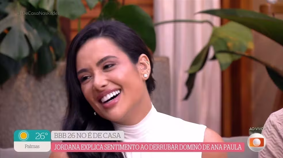 Jordana comenta romance com Jonas no BBB 26