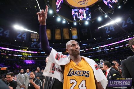 Kobe Bryant em seu último jogo de basquete