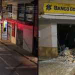 Vídeo mostra bandidos colocando explosivos em banco de Guidoval, interior de MG
