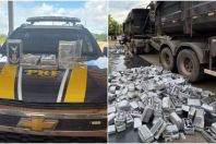 PRF apreende cocaína avaliada em R$ 100 milhões com símbolo de torcida organizada