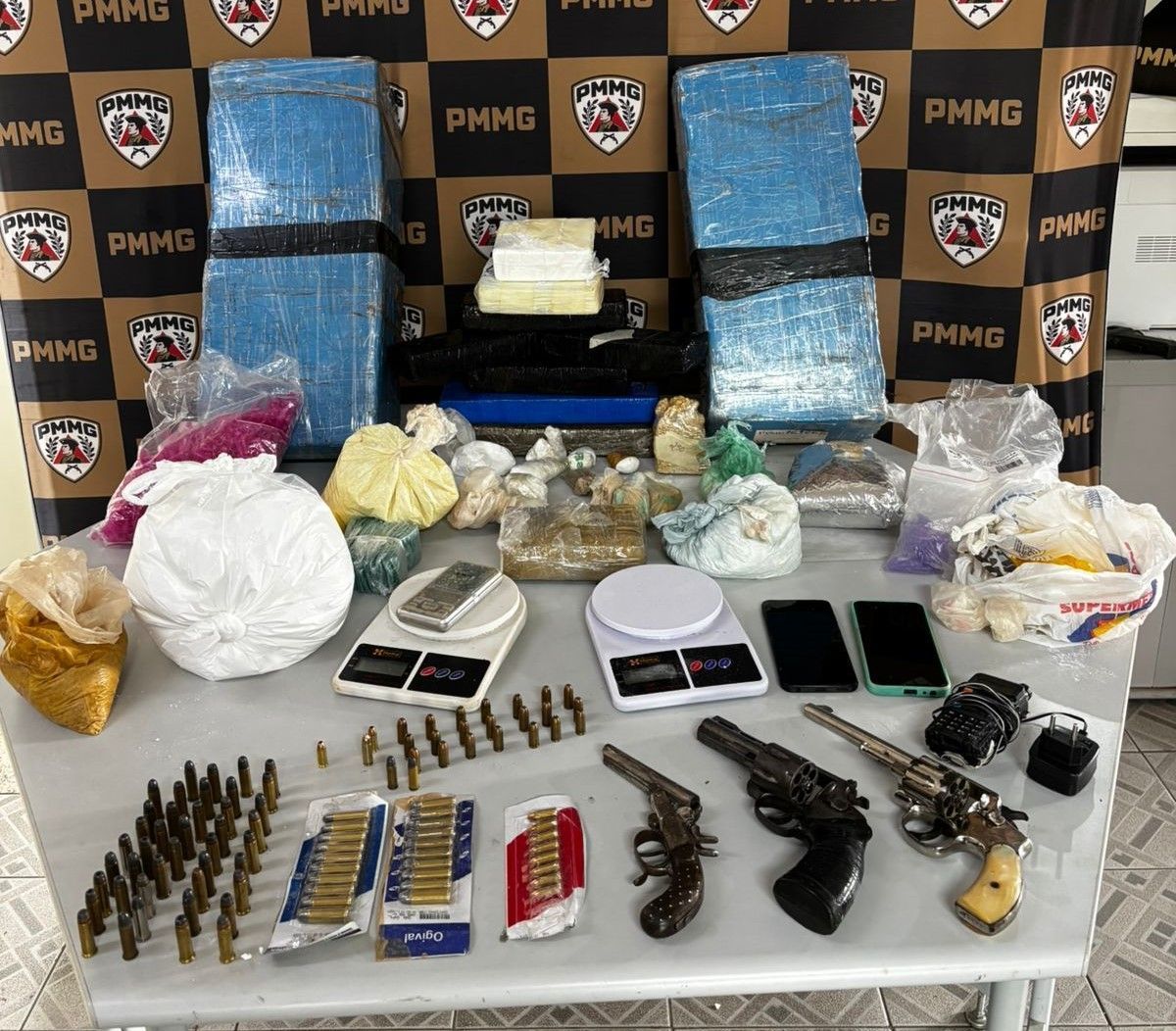PM faz apreensão de drogas, armas e munições em São Gonçalo do Sapucaí