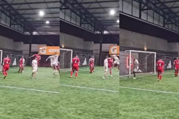 Ídolo do Atlético, Léo Silva impressiona com gol em pelada de ex-jogadores