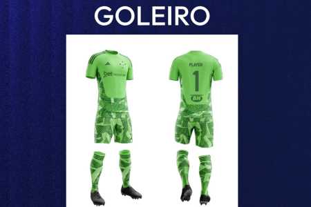 Uniforme verde de goleiro do Cruzeiro para a temporada 2026 • Divulgação/Cruzeiro