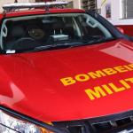 Bombeiros resgatam homem em torre de 40 metros de altura em Rochedo de Minas