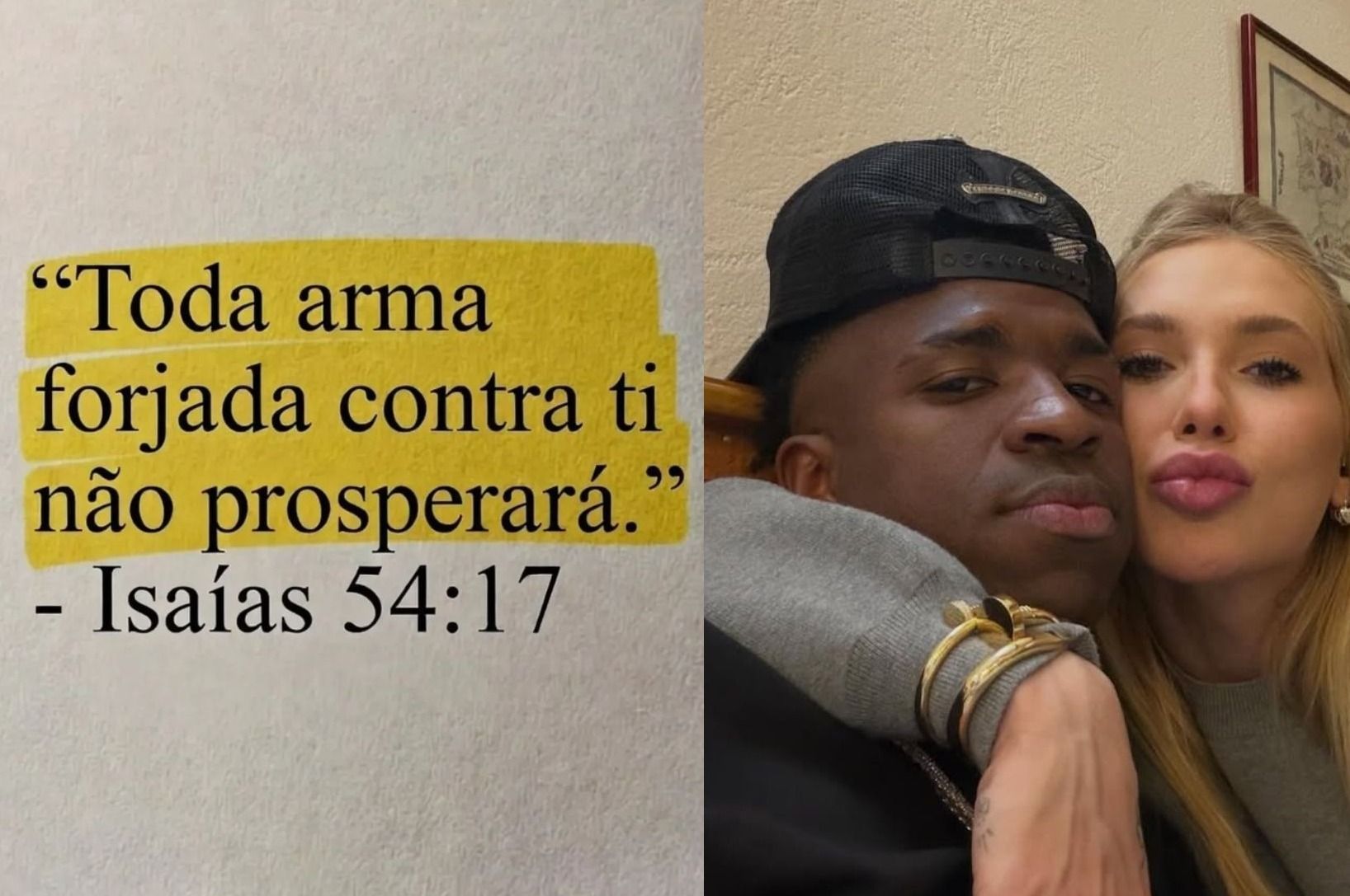 Virginia publica 'indireta' após rumores de término com Vini Jr.