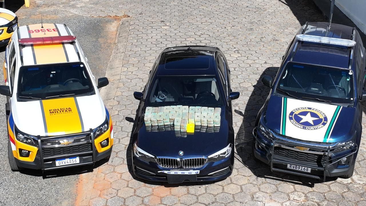 Receita e PM apreendem 80 kg de cocaína na MG-050