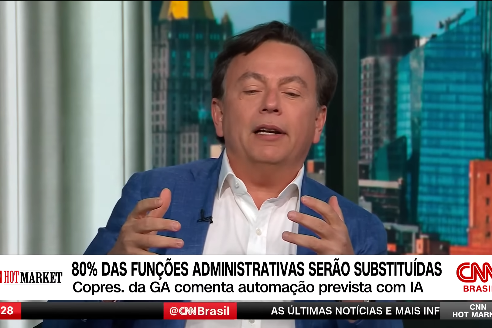 IA vai substituir 80% das funções administrativas, diz copresidente da General Atlantic
