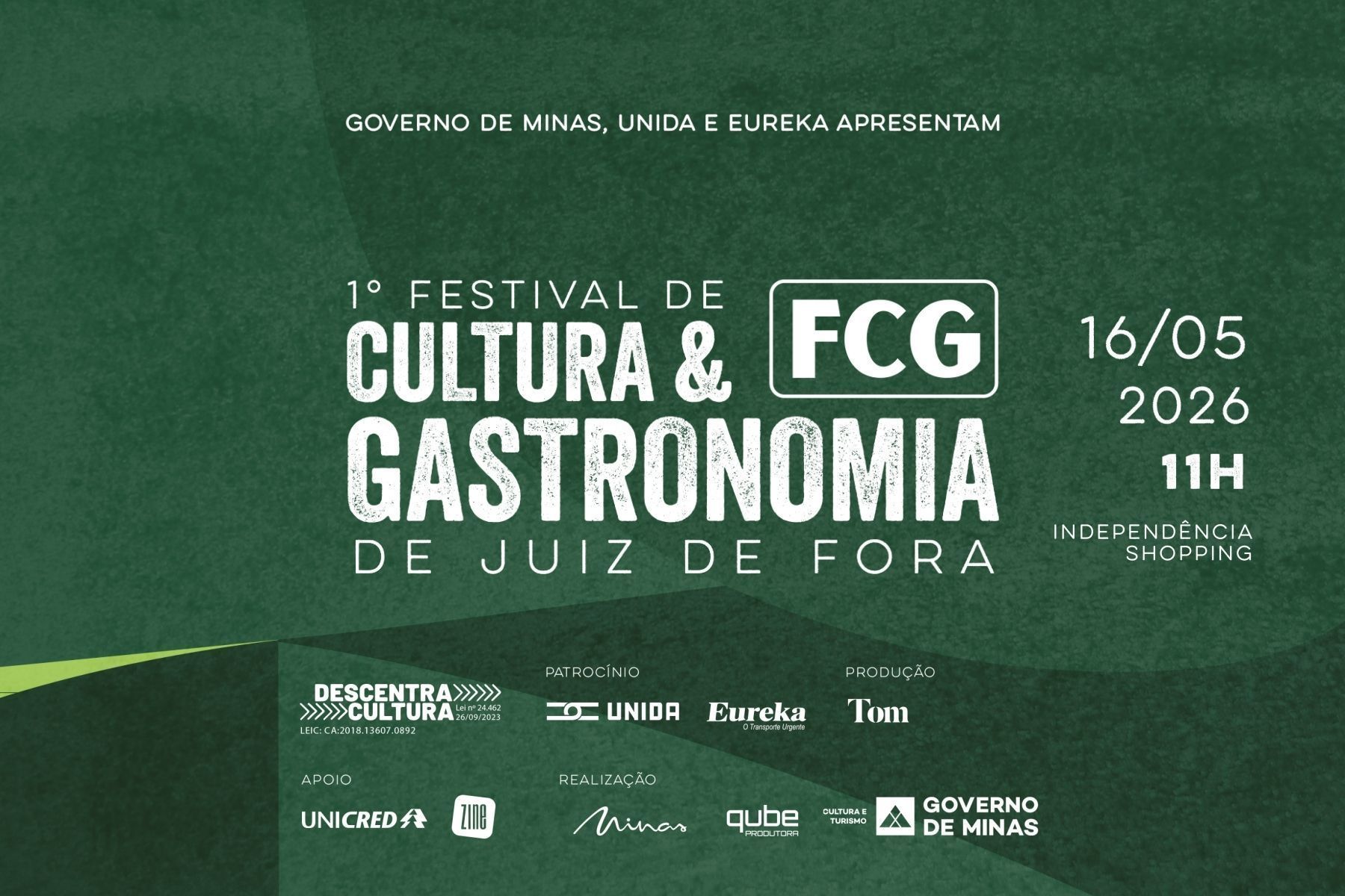16/05 - 1º Festival de Cultura e Gastronomia de Juiz de Fora