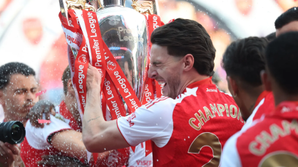 Arsenal comemora o título da Premier League 2025/26