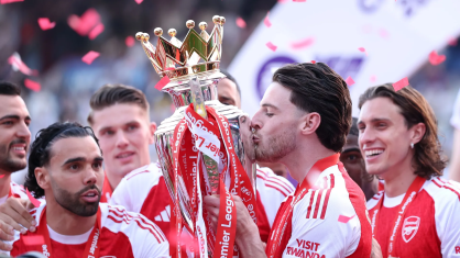 Arsenal comemora o título da Premier League 2025/26