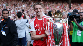 Arsenal comemora o título da Premier League 2025/26