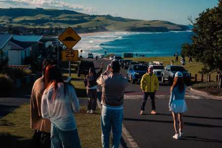 Rua Tasman Drive, na cidade de Gerringong, Austrália