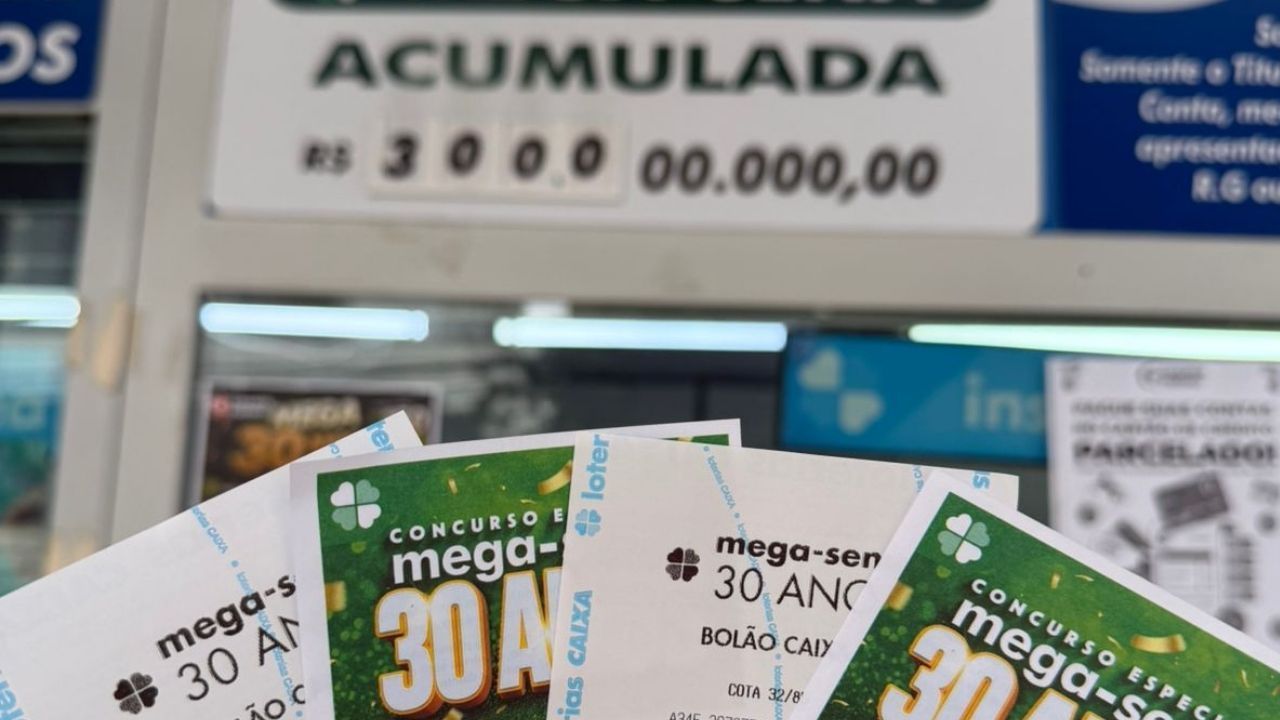 Mega-Sena 30 anos: veja como apostar no concurso da Caixa de R$ 300 milhões