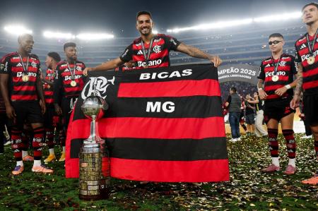 Danilo Luiz, campeão da Libertadores pelo Atlético • Gilvan de Souza/Flamengo