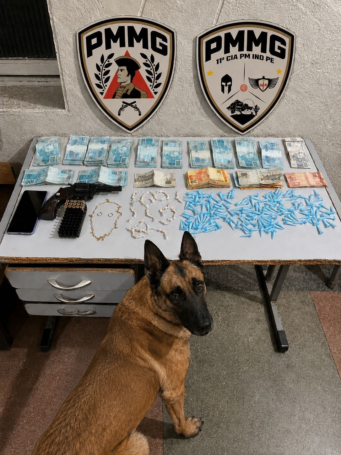 Jovem é preso com drogas, arma e mais de R$ 16 mil em Montes Claros