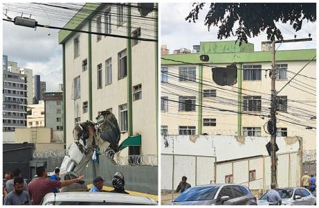 Avião de pequeno porte se chocou contra prédio em BH nesta segunda (4)