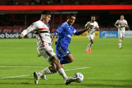 Alan Franco e David Silva em São Paulo x Millonarios