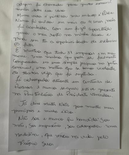 Deolane Bezerra escreve carta na prisão