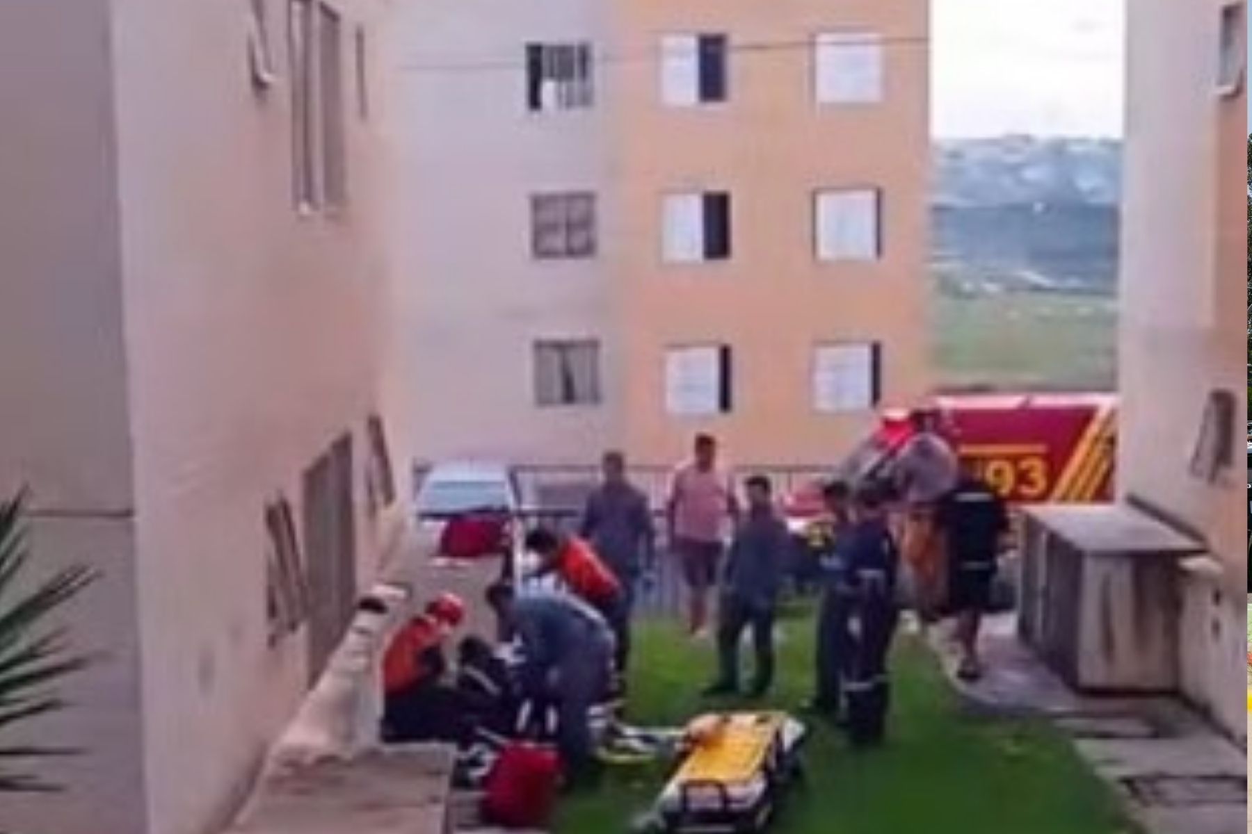 Menina de 3 anos fica em estado grave após cair do 4º andar de prédio, em Campinas-SP