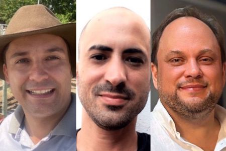 Fernando Moreira Souto (esquerda), Wellinton de Oliveira Pereira (centro), Leonardo Berganholi Martins (direita)