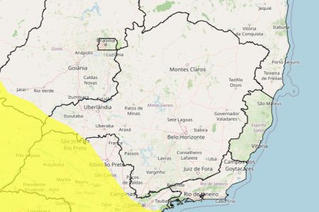 Onda de frio em MG: veja lista das dez cidades sob alerta neste domingo (10) • Reprodução/ Inmet
