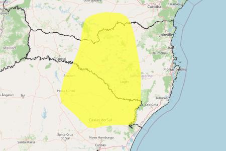 Inmet: geada ameaça 228 cidades de três estados nesta terça (12); veja lista • Reprodução/ Inmet