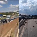 Engavetamento fecha pista do Anel Rodoviário no Betânia, em BH