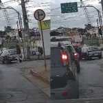 Vídeo: dupla rende mulher parada em semáforo e rouba carro na Pampulha, em BH