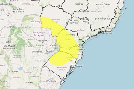 Tempestade e granizo ameaçam 879 cidades de cinco estados nesta sexta (29); veja lista • Reprodução/ Inmet