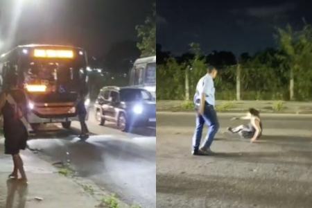 Briga de trânsito entre condutor de ônibus e mulher termina com agressões em BH