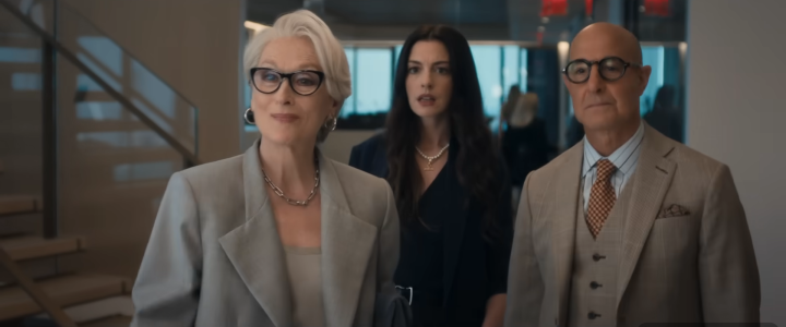 Meryl Streep, Anne Hathaway e Stanley Tucci em "O Diabo Veste Prada 2"